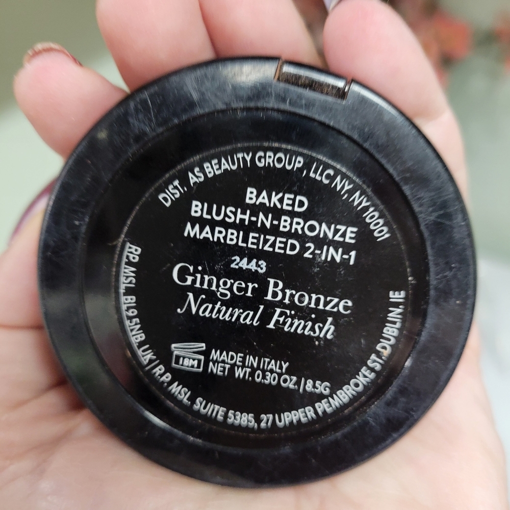 Laura Geller Baked Blush & Bronze Marblized 2 In 1 GINGER BRONZE NATURAL FINISH - Picture 3 of 9
